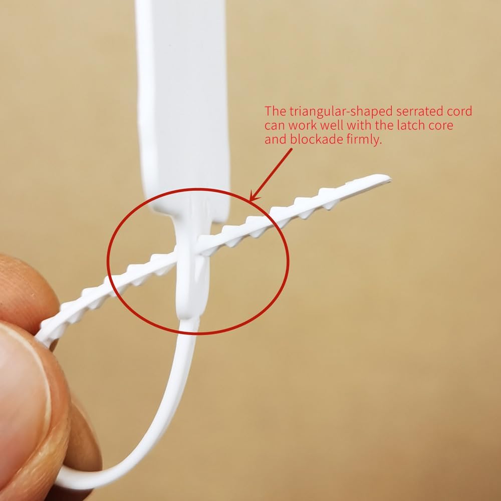 100pcs Reusable Blank Plastic Tags Ties Key Tags 1.45"*2.48" Serrated Tension Sealing Strap with Large Label Plastic Tie Mark Label Waterproof Hang Sign Write on Tag (Red, 100pcs)