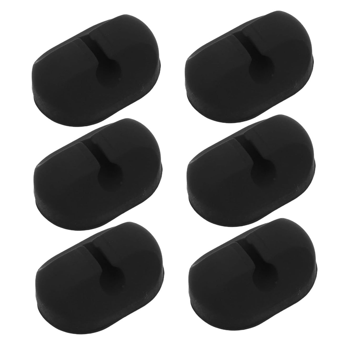 NUOBESTY 6pcs Silicone Cable Holder Clips Adhesive Wire Organizer for Desk Wall Car and Nightstand Efficient to Prevent White