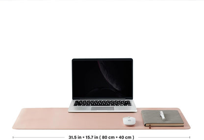 Cork Desk Mat - Dual-Sided Desk Pad for Office and Home - Desk Organization and Accessories - Ideal for Large Mouse Pad and Desk Mats on Top of Desks(Dark Green,90cmx 43cm)