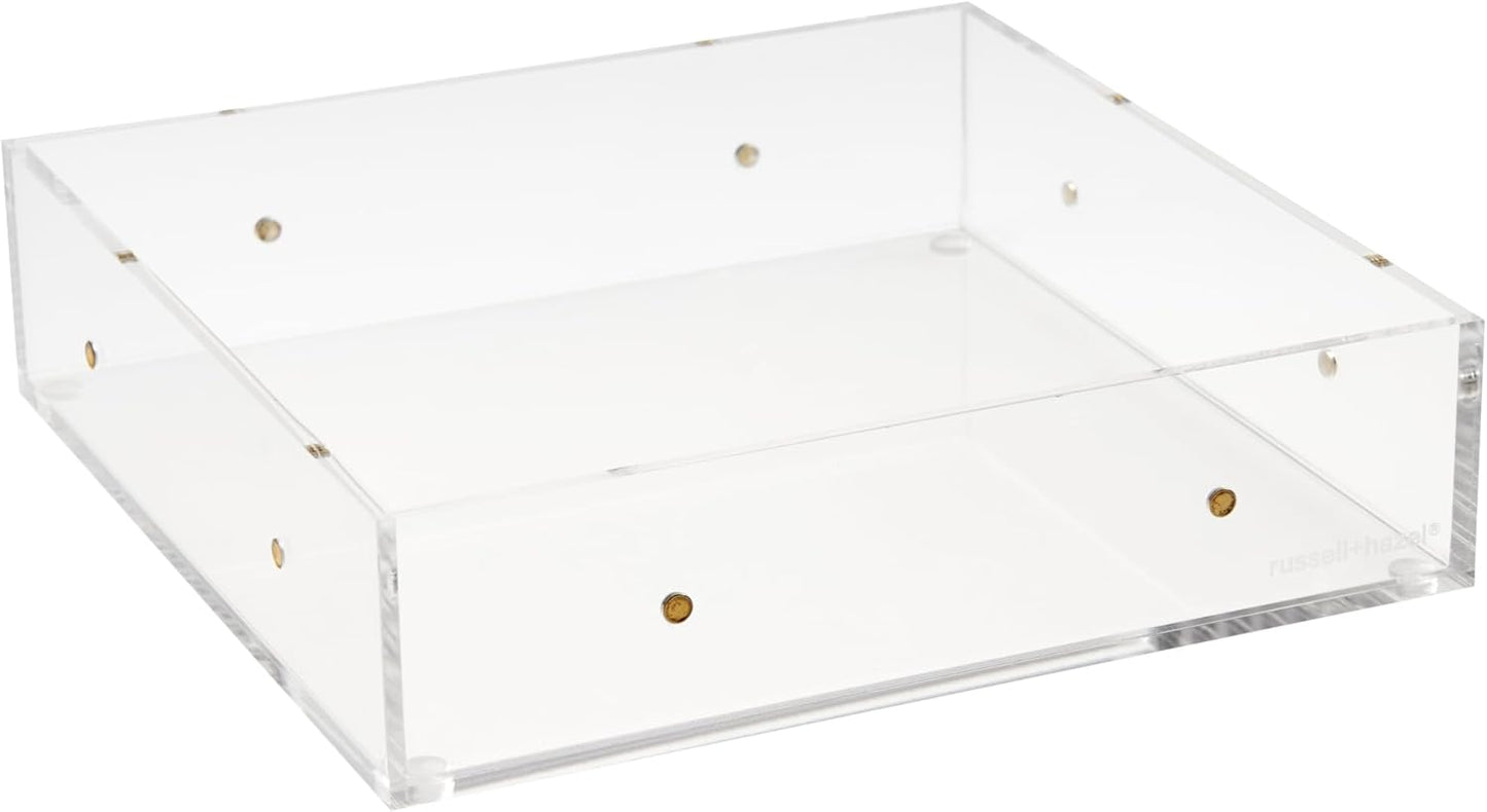 russell+hazel Acrylic Compartment Bloc, 12” x 4” x 1.5," 3 Moveable Dividers, 1 Count, 98141