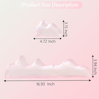 Gel Wrist Rest for Keyboard and Mouse Square Blue Plaid Clear Keyboard Wrist Rest Transparent Ergonomic Cute Checkered Mouse Wrist Pad Silicone Non-Slip Support for Computer Laptop Gaming Home Office