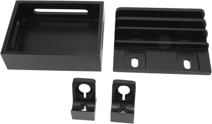 Wooden Charging Station for Multiple Devices - 5 Port USB Desktop Organizer with Watch Holder, Compatible with Phones Tablets Electronics (Black, 11.3x13x17cm/4.4x5.1x6.7in)