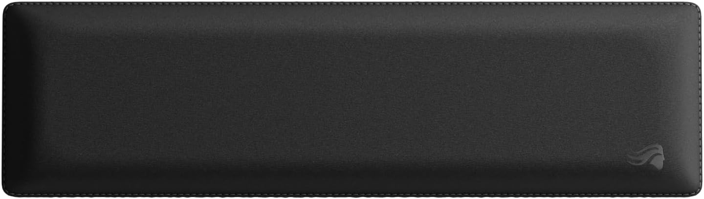 Glorious Wrist Pad/Rest - Compact - Black - Mechanical Keyboards, Stitched Edges, Ergonomic | 12x4 inches | 25mm/1in Thick (GWR-75) Compact (Black)