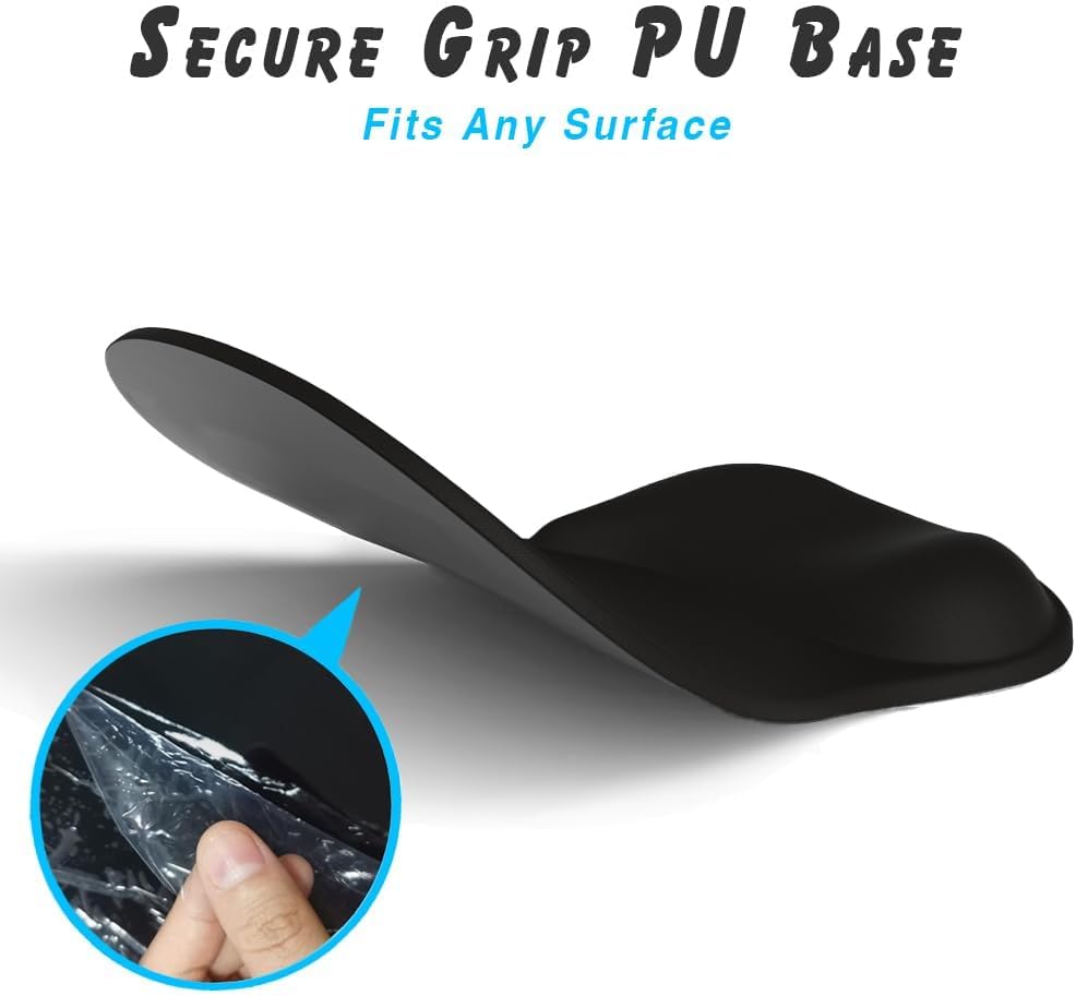 ErgoComfort Gel Wrist Rest Mouse Pad-Ergonomic Office Mousepad with Wrist Support-Non-Slip, Design Desk Accessories Mat for Home&Game Decor (09MochaSand Set)