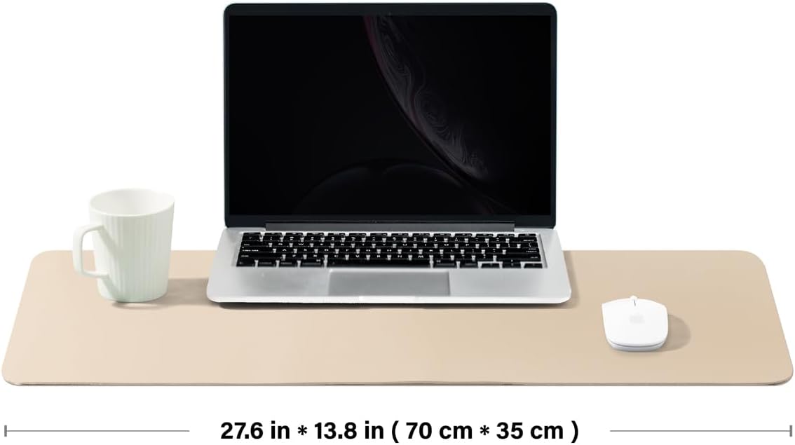 Cork Desk Mat - Dual-Sided Desk Pad for Office and Home - Desk Organization and Accessories - Ideal for Large Mouse Pad and Desk Mats on Top of Desks(Dark Green,90cmx 43cm)