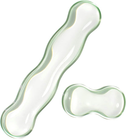 Clear Gel Wrist Rest for Keyboard and Mouse, Green Silicone Mouse Wrist Rest Set, Cute Ergonomic Wrist Rest for Keyboard 60%/75%(Green)