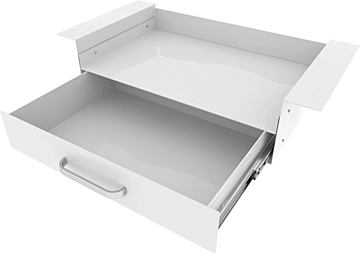 GOME Under Desk Slide out Pencil Drawer with Space Divider Design for Storing Pencil and Office Accessories, Underdesk Pull out Tray Organizer Mounted for Sit Stand Workstation