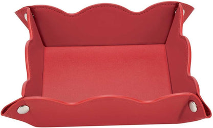Valet Tray for Men Women - PU Leather Travel Catchall Tray Organizer - Desk Bedside Nightstand Storage Box for Jewelry Key Phone Remote Controller Wallet Watch Glasses Coin Readers -White