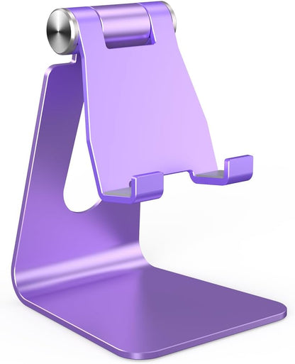 Cell Phone Stand for Desk- Adjustable Phone Stand Holder, Cradle, Dock, Desktop Stand for iPhone 17 16, 15, 14, Plus, Pro, Pro Max, 13 12 X XS,4-8" Phones, Office Accessories (Rose Gold)