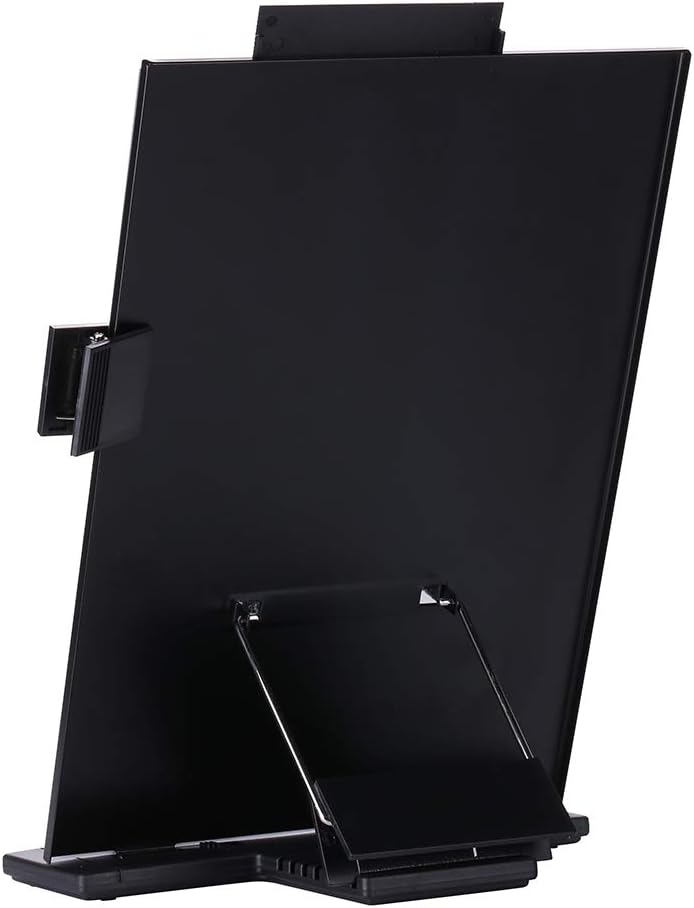 KLOUD CityBlack Metal Desktop Document Book Holder with 7 Adjustable Positions (Lost ocean-SJ981)
