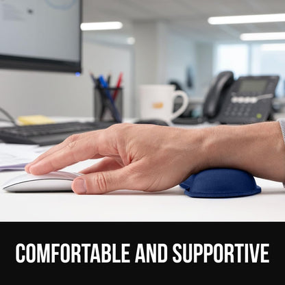 GORILLA GRIP Silky Memory Foam Wrist Rest for Computer Keyboard, Mouse, Ergonomic Design for Typing Pain Relief, Desk Pads Support Hand and Arm, Mousepad Rests, Stain Resistant, 2 Piece Pad, Black