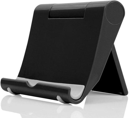 Cell Phone Stand for Desk Foldable Cell Phone Holder Desk Tablet Holder Mobile Phone Dock, Multi-Angle Universal Adjustable Tablet Dock Compatible with Most Cell Phones (White)