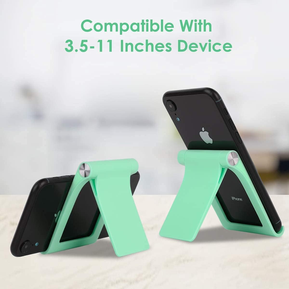 Cell Phone Stand Holder Multi-Angle Adjustable Phone Desk Stand Tablet Holder for iPhone 17 16 15 14 13 12 11 Pro Max XS XR 8 Plus 6 7 Galaxy S22 S21 S20 S10 S9 Edge Android Smartphone