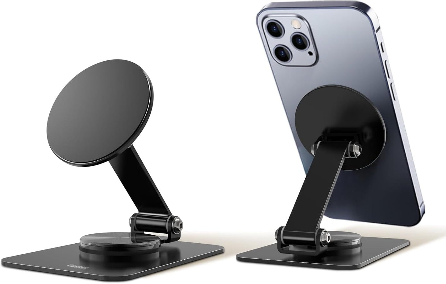 Magnetic Phone Stand Compatible with MagSafe for iphone16, Phone Stand for Desk with 360°Rotation Base, Adjustable Height to 6.1 inch, Compatible for MagSafe Case and iPhone 16/15/14/13/12