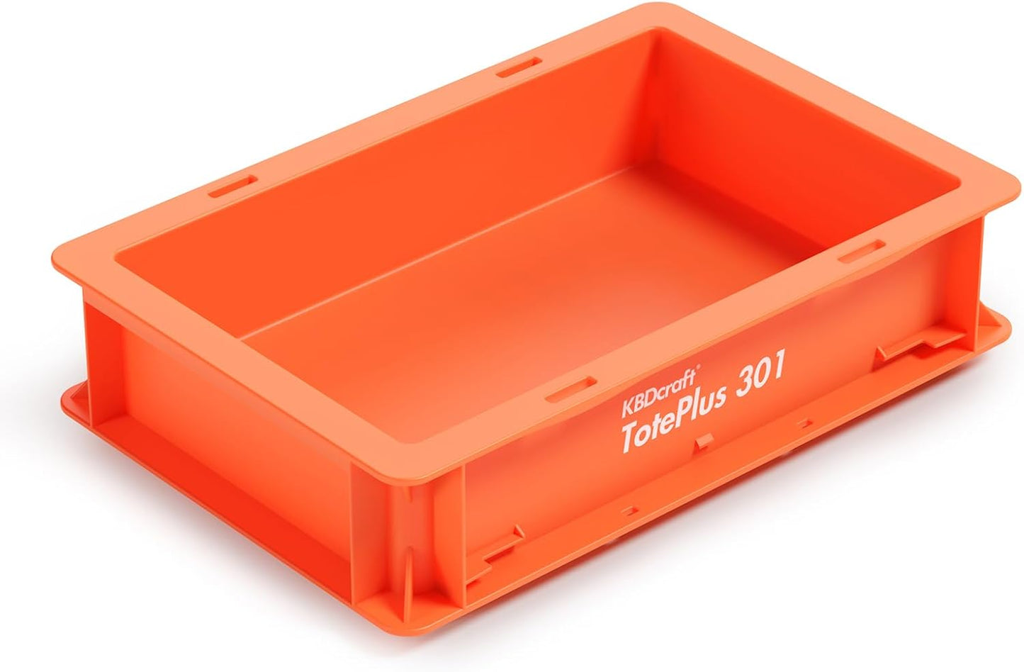 KBDcraft Stackable Storage Bin - Heavy-Duty Plastic Organizer Box and Tray with Straight Walls, small plastic bin totes for storage, 12"x8"x3", 0.5Gal, Green, 3 Pack