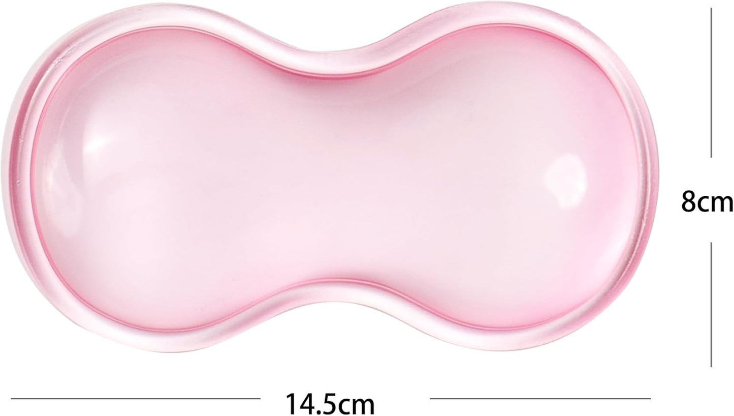 Clear Gel Wrist Rest for Keyboard and Mouse, Green Silicone Mouse Wrist Rest Set, Cute Ergonomic Wrist Rest for Keyboard 60%/75%(Green)