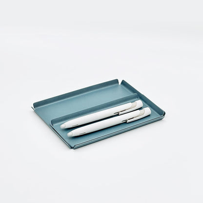 Aluminum Organizer Tray for Desk & Entryway - Minimalist Metal Catchall for Keys, Jewelry, Wallet | A7 Tall, Azure | by PROGETTO2.70