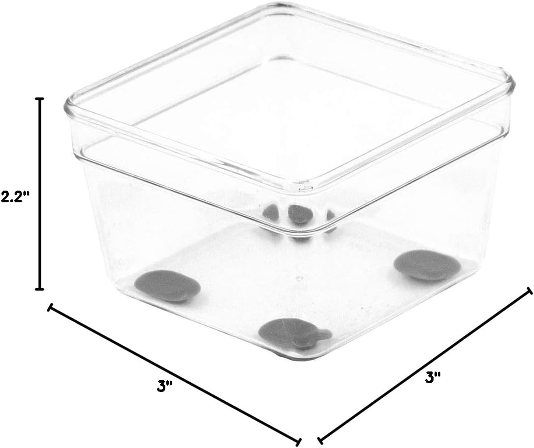 Glad Drawer Organizer Bin, 15x9 - Divided Clear Plastic Storage Tray for Junk Drawers, Kitchen Utensils, Bathroom Vanity, and Organizing Pantry - BPA Free, Food Safe, Non Slip
