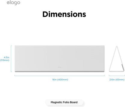 elago Smart Magnetic Desk Mat Folio Board Compatible with All Magnetic Products Clean Organized Desk for Office and Home (Microfiber Leather-Stone)