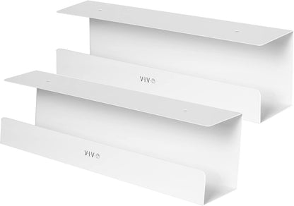 VIVO Under Desk 17 inch Cable Management Trays, Power Strip Holders, Cord Organizers, Wire Tamers for Office and Home, Black, 2 Pack, DESK-AC06-2C