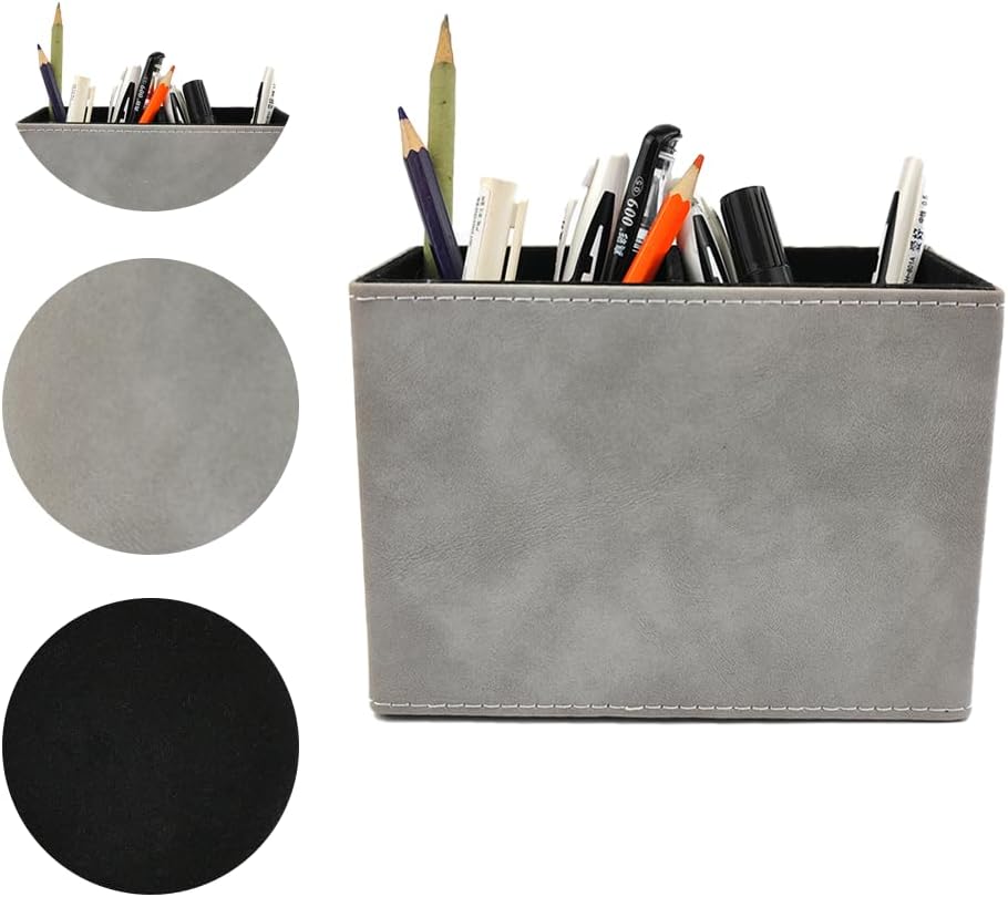 Pen Holder for Desk Pencil Organizer Cute Cup Holders Aesthetic (Black, 3.94" x3.15" x3.15")