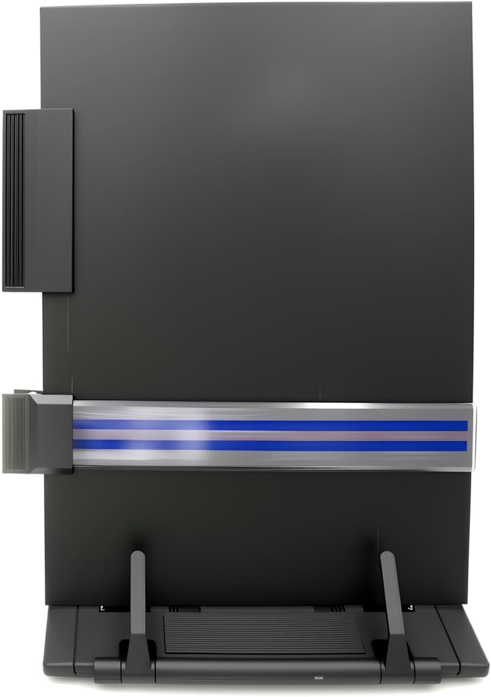 Black Desktop Document Book Holder Clipboard with 7 Adjustable Positions and Adjustable Clip and Line Guide for Typing Reading and Correct Bad Writing Posture