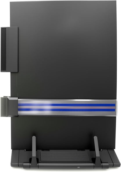 Black Desktop Document Book Holder Clipboard with 7 Adjustable Positions and Adjustable Clip and Line Guide for Typing Reading and Correct Bad Writing Posture