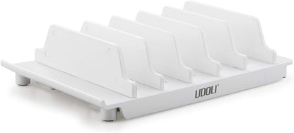 Adjustable Universal Multi Device Organizer Dock Stand Holder, Tablet Cell Phone Desktop Stand for iPhone Samsung Galaxy Google Nexus Kindle (Black)- No Charging Port