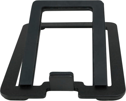 Rockville SR3 Low Profile Speaker Riser Stands Pair for 2" to 4" Desktop Home Speakers or Studio Monitors - De-Coupling Foam Pad, 16-Degree Tilt, Metal, Anti-Slip Feet