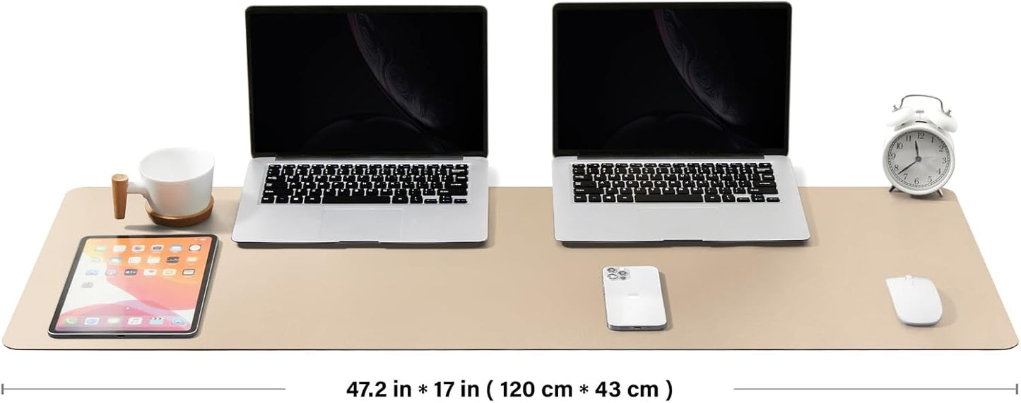 Cork Desk Mat - Dual-Sided Desk Pad for Office and Home - Desk Organization and Accessories - Ideal for Large Mouse Pad and Desk Mats on Top of Desks(Dark Green,90cmx 43cm)