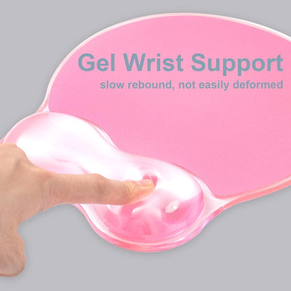 Gel Wrist Rest and Cloud Mouse Pad Support for Keyboard and Mouse - Ergonomic Pink Keyboard Wrist Pad Set for Typing Pain Relief/Computer/Laptop/Gaming/Home/Office (Cloud Shape, Gradient Blue Pink)