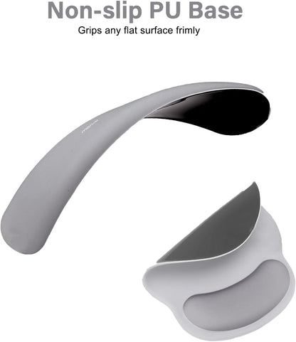 MOSISO Wrist Rest Support for Mouse Pad&Keyboard Set, Circle Curved Ergonomic Mousepad&Coaster Non-Slip Base Home/Office Pain Relief&Easy Typing Pad with Soft Cloth&Silicone Lining, Antique Green