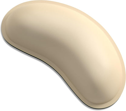 Dapesuom Keyboard Wrist Rest Set, Cute PU Leather Wrist Cushion for Computer Keyboard and Mousepad, Memory Foam Mouse Pad Rests Support with Non-Slip Base for Typing Pain Relief Laptop, Colonial White