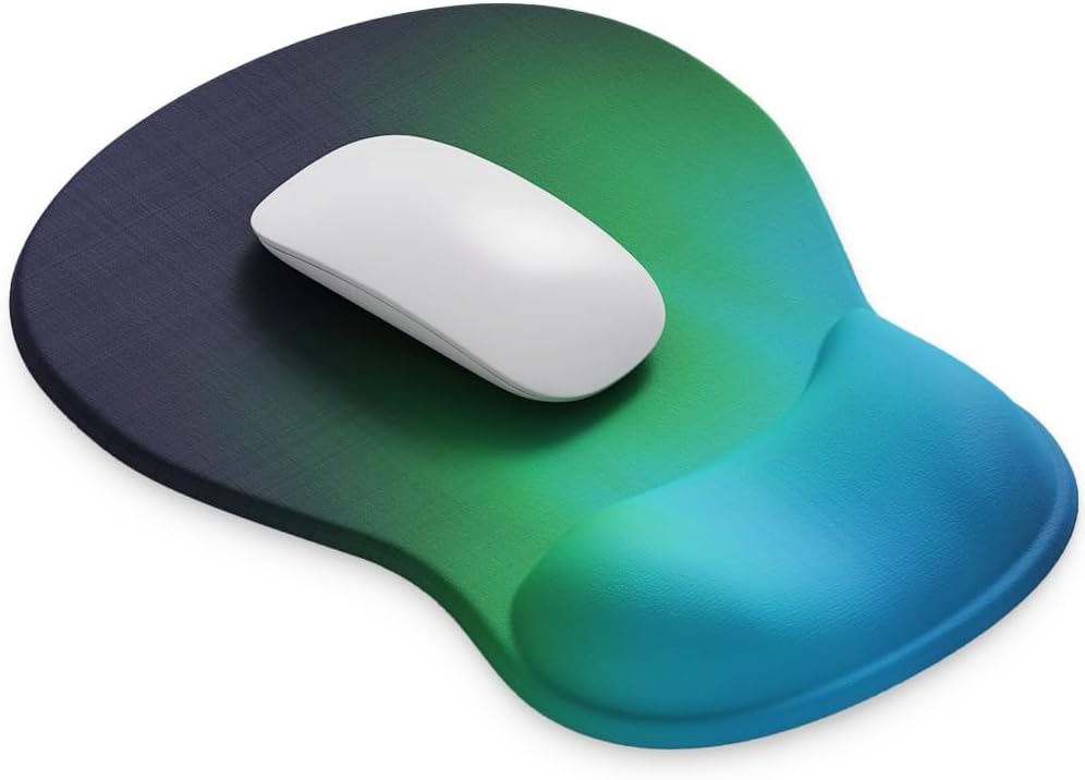 ErgoComfort Gel Wrist Rest Mouse Pad-Ergonomic Office Mousepad with Wrist Support-Non-Slip, Design Desk Accessories Mat for Home&Game Decor (09MochaSand Set)