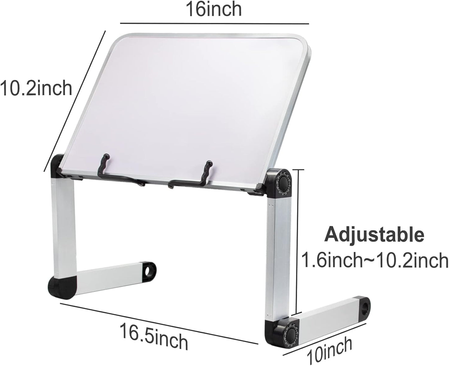 Book Stand Laptop Stand Adjustable Book Holder Tray with Page Paper Clips Ergonomic Multi Heights Angles Adjustable Cooking Bookstands for Textbook Recipe Magazine Laptop Tablet Portable