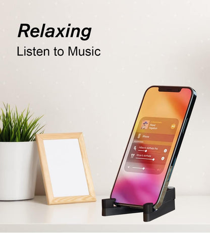 MONEER Cell Phone Stand, Phone Stand for Desk, Foldable & Portable iPhone Stand, Cell Phone Holder Desk Compatible with All Mobilephone, iPhone, iPad mini, Tablet 4-10.5" (Orange)