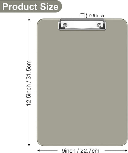Rimilak 8.5 x 11 Plastic Clipboards Set of 2, Low Profile Metal Clip, Translucent Board, 12.5 x 9 in Letter Size, Office Supply, Back to School, Purple