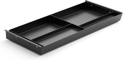 Under Desk Drawer 28.3" Wide, 60° Ergonomic Tilt Organizer with Multi-Compartment – Ball Bearing Slides, Fully Assembled, Under Desk Storage for Home Office Supplies