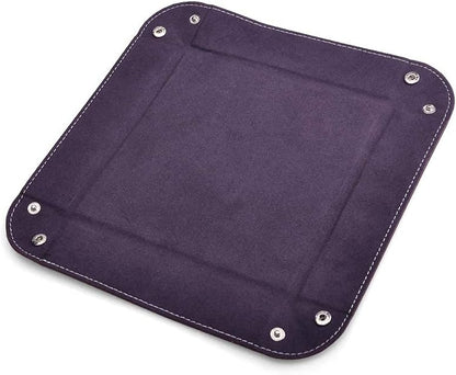 Oirlv Premium Leather Valet Tray for Men Jewelry Organizer, Desktop Storage,Key Wallets Cell Phones Catchall Tray Nightstand or Dresser Organizer Plate (Black)