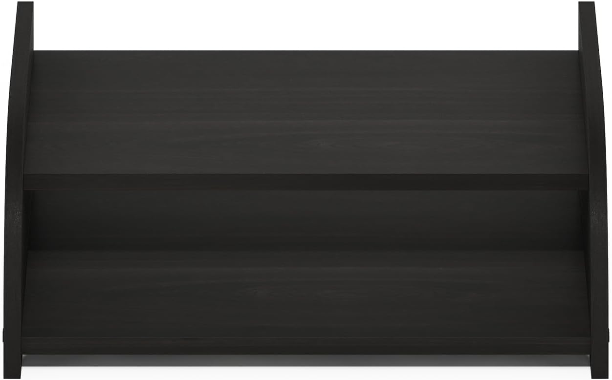 Furinno Classic Desk Organizers and Accessories, 2-Tier Monitor Riser, Office Organization, Desk Top Book Shelf, for Office Supplies, Office Desk Accessories, Dark Espresso
