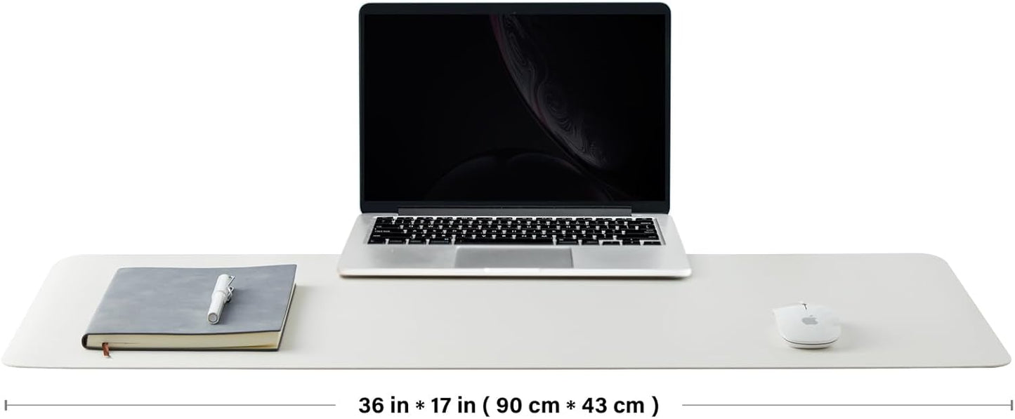 Cork Desk Mat - Dual-Sided Desk Pad for Office and Home - Desk Organization and Accessories - Ideal for Large Mouse Pad and Desk Mats on Top of Desks(Dark Green,90cmx 43cm)