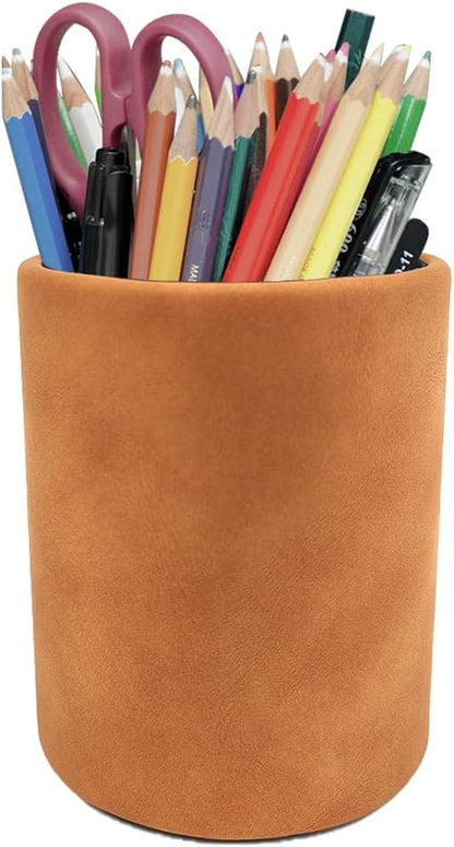 Pen Holder for Desk Pencil Organizer Cute Cup Holders Aesthetic (Black, 3.94" x3.15" x3.15")