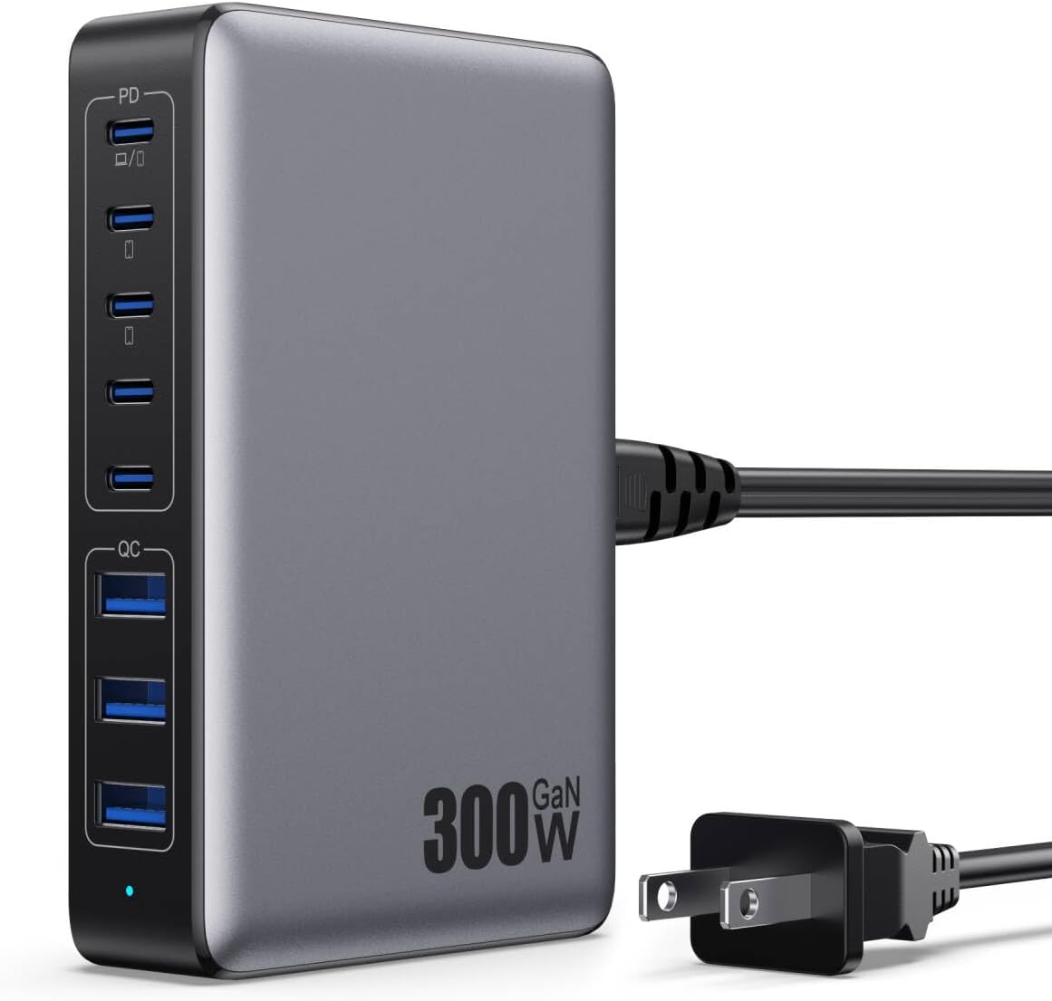 USB C Charger 200W USB C Charger Block,Upgraded GaN III 8-Port Fast Charging Station Hub,PD 65W Laptop Charging Adapter Compatible with MacBook Pro/Air,DELL,Steam Deck,iPhone 16/15/14,Galaxy S23/22