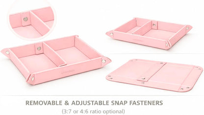UnionBasic Medium Valet Tray, Jewelry Tray for Rings Watches Earrings, Entryway Catchall Caddy for Coins Keys Change, Nightstand Bedside Valet Holder, Trays for Electronic Gadgets, Candy Pink Plus - Colors B