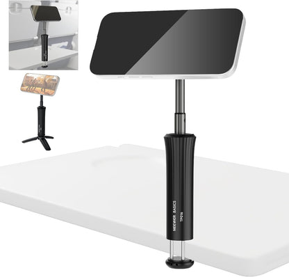 NEEWER Basics Cell Phone Stand for Desk, Adjustable Phone Holder Clamp with Weighted Metal Base, Office Table Phone Mount Compatible with iPhone 16 15 Pro Max Plus Samsung for Video Recording, ST006
