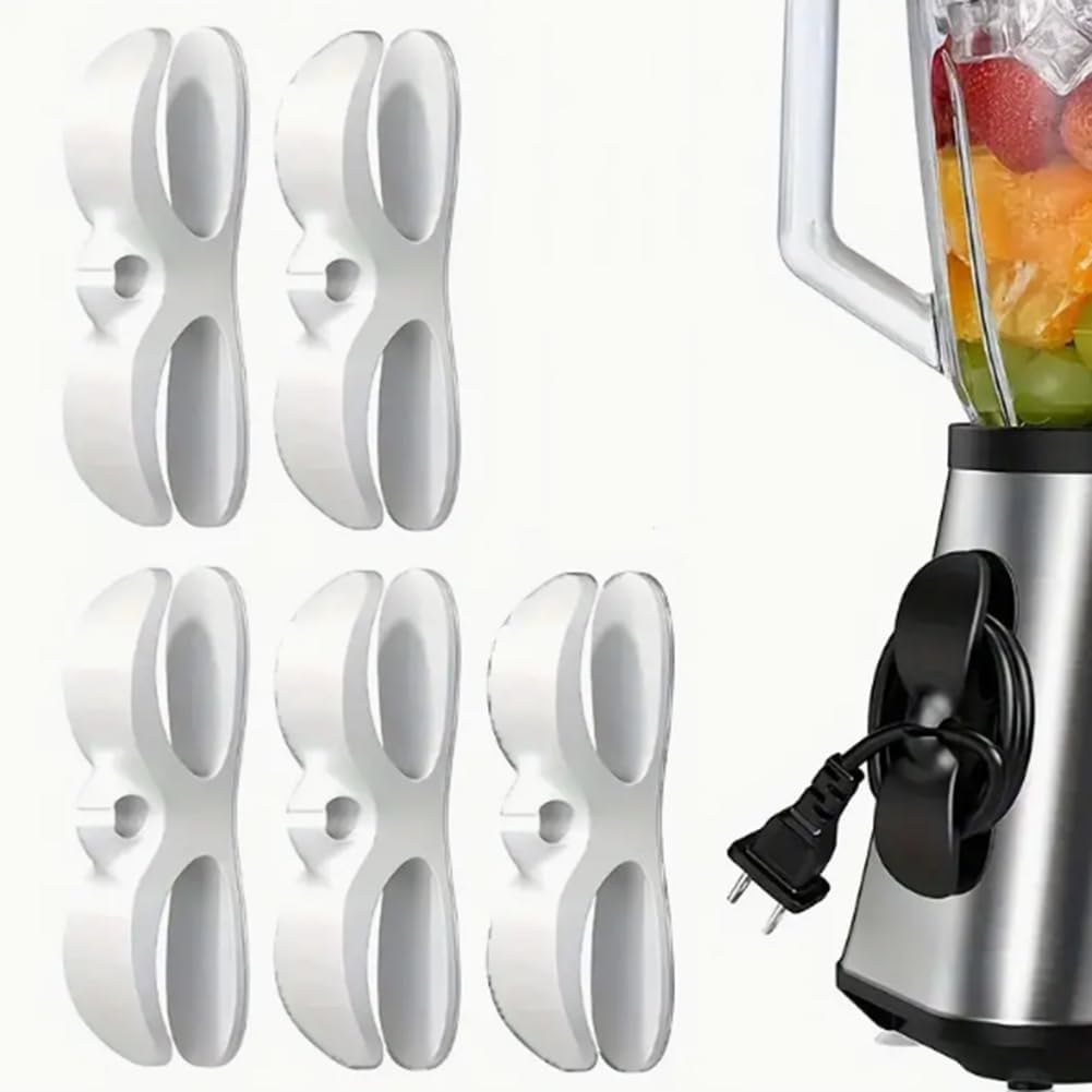 5PCS Cord Organizer Clips - Efficient Kitchen Appliance Wire Management, Secure Cable Wrapping for Air Fryers & Coffee Makers, Appliance Cord Organizer