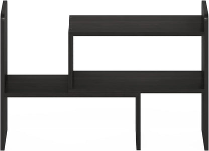 Furinno Classic Desk Organizers and Accessories, 2-Tier Monitor Riser, Office Organization, Desk Top Book Shelf, for Office Supplies, Office Desk Accessories, Dark Espresso