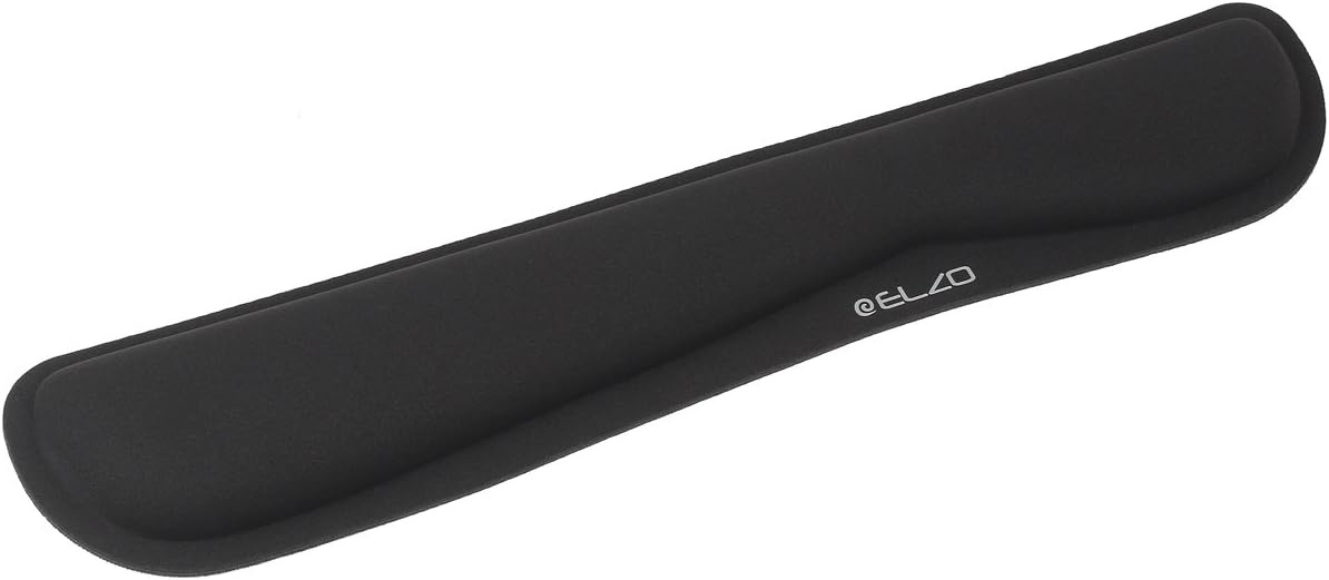 ELZO Keyboard Wrist Rest Pad Support with 65D High-Density Thicken Memory Foam Padding, Ergonomic Design Computer Rest Pad Desk Wrist Mat, Non-Slip Rubber Base Office Laptop
