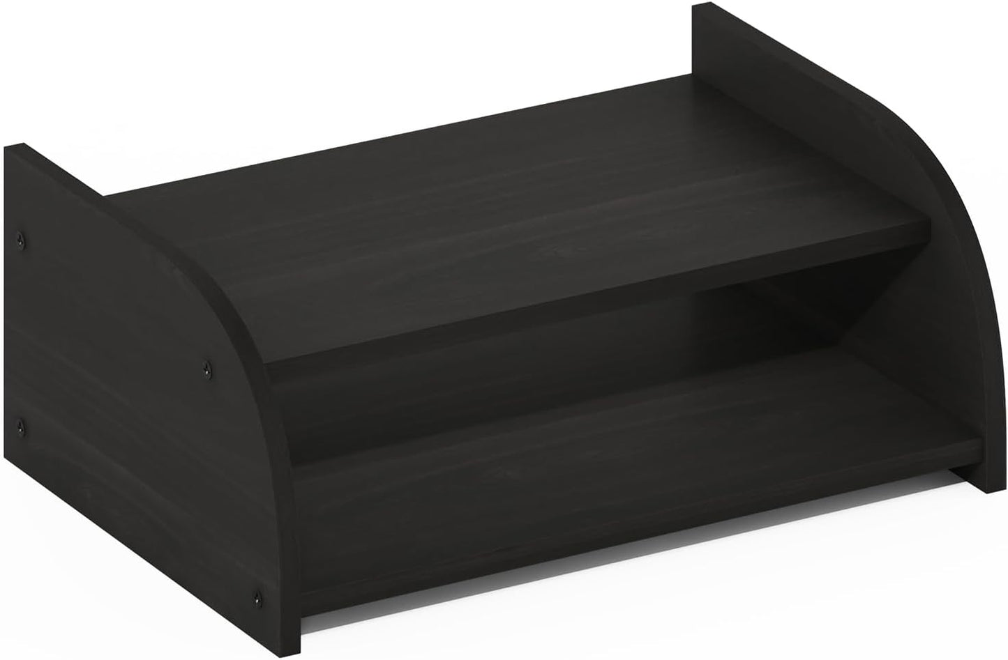 Furinno Classic Desk Organizers and Accessories, 2-Tier Monitor Riser, Office Organization, Desk Top Book Shelf, for Office Supplies, Office Desk Accessories, Dark Espresso