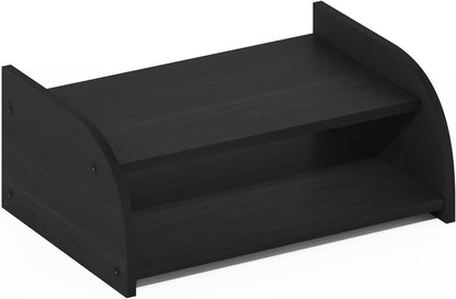 Furinno Classic Desk Organizers and Accessories, 2-Tier Monitor Riser, Office Organization, Desk Top Book Shelf, for Office Supplies, Office Desk Accessories, Dark Espresso